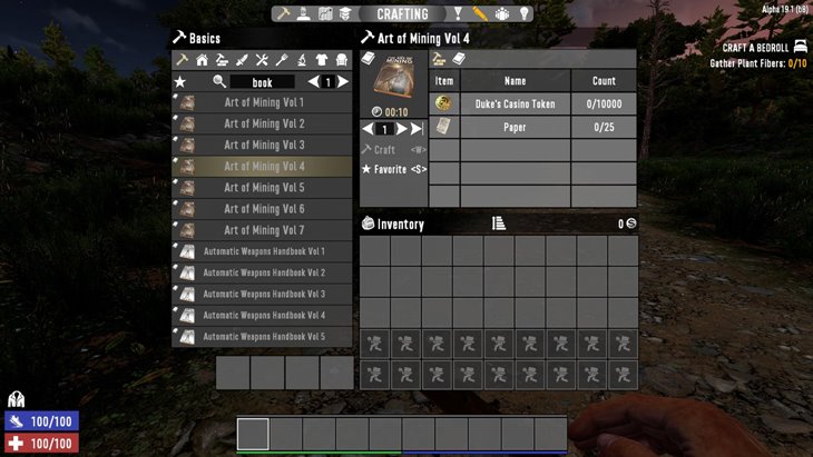 Craftable Schematics and Perk Books