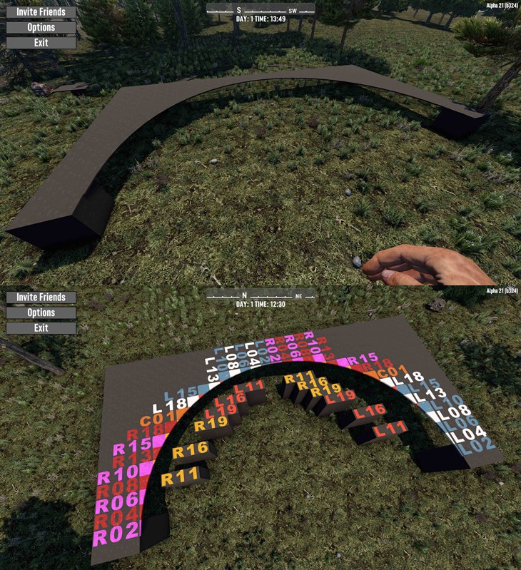 "Plate Round 13m" Curved Sidewalk Blocks