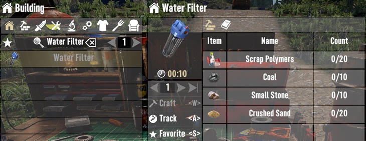 Water Filter Recipe
