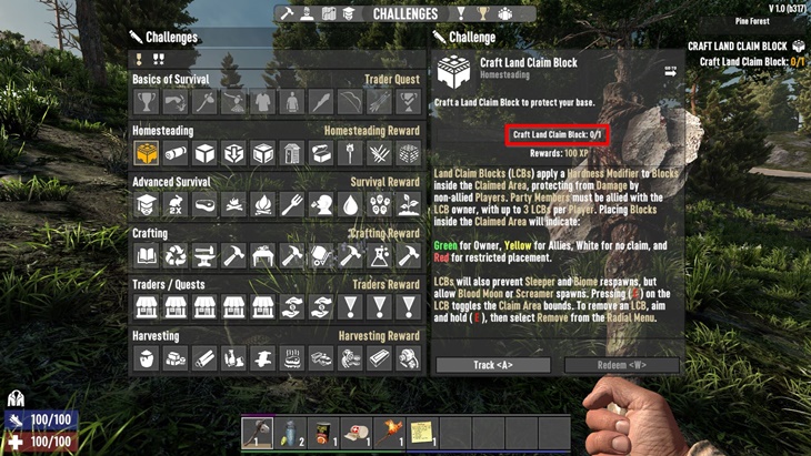 ISI Craft but Do Not Place Land Claim Block Challenge