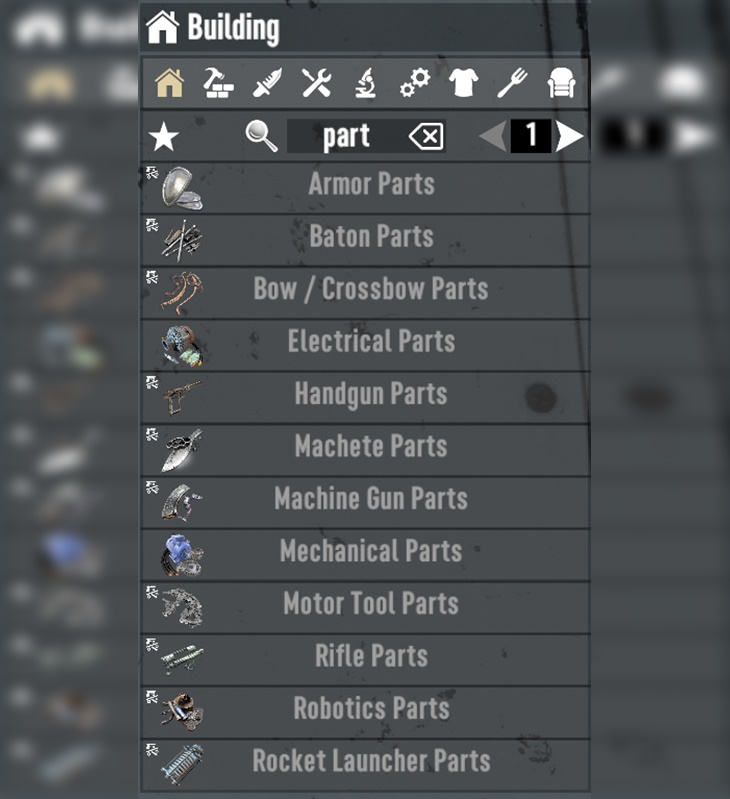 Crafting Parts